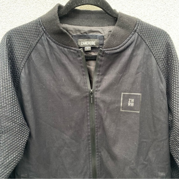 Zanerobe Hive Bomber Jacket Black Mens Size M - Picture 3 of 9